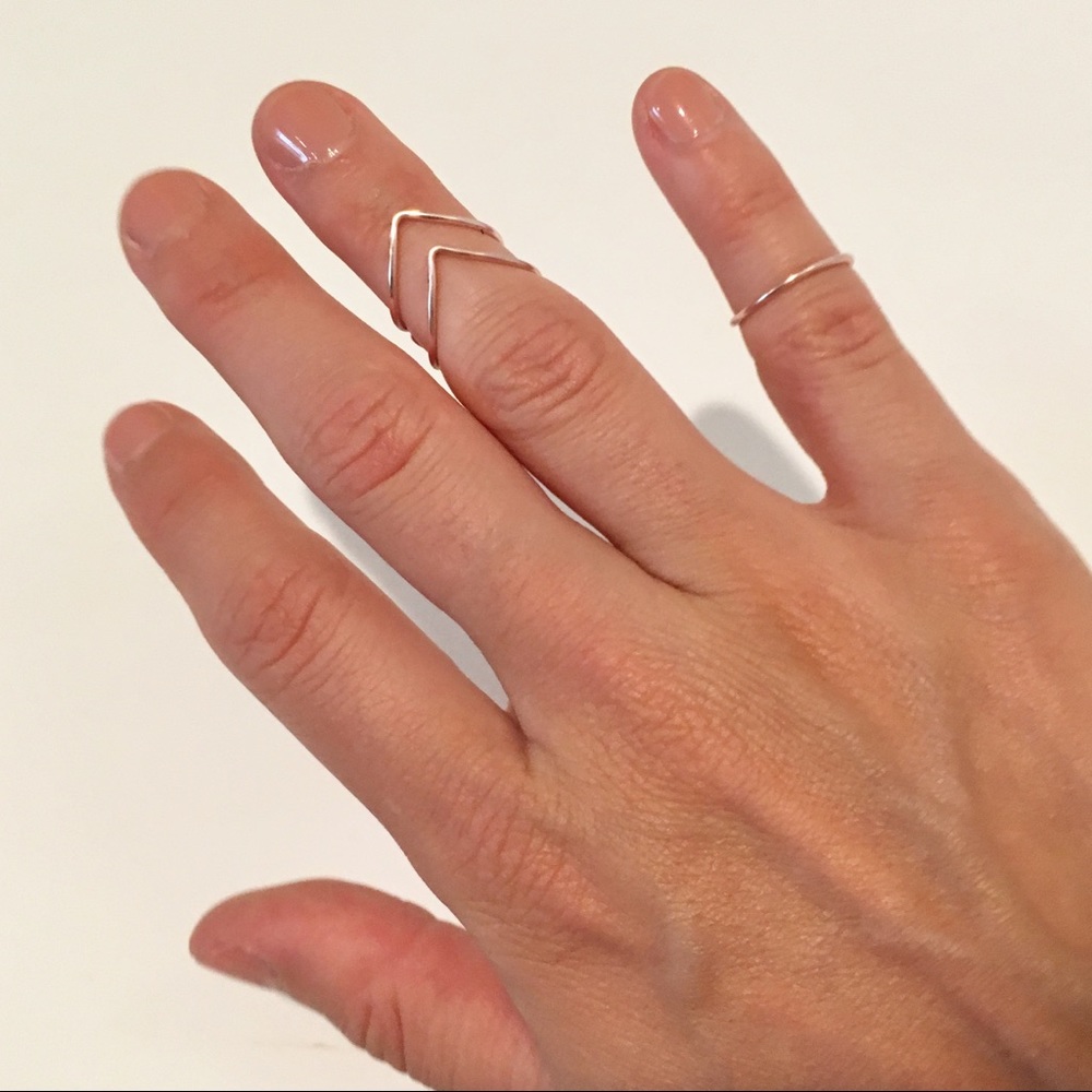Rose gold midi rings